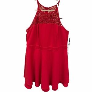 Emerald Sundae Vibrant Red Dress